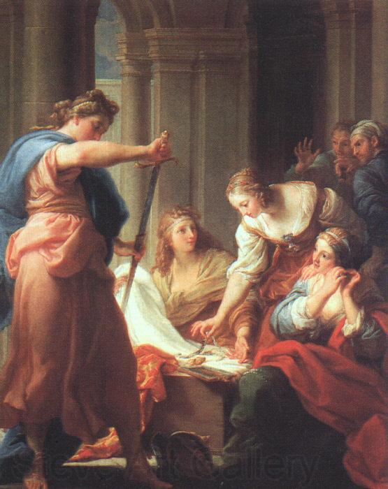 BATONI, Pompeo Achilles at the Court of Lycomedes Norge oil painting art